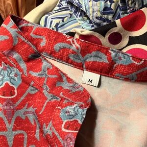 Women's Red Patterned Blouse - M